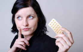 Woman,With,Anti Baby,Pill